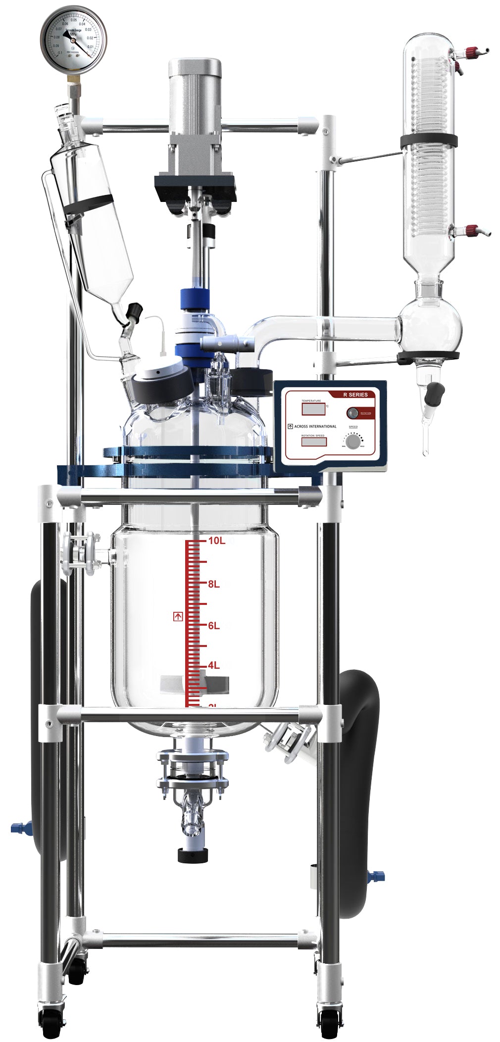 10L Single or Dual Jacketed Glass Reactor Systems