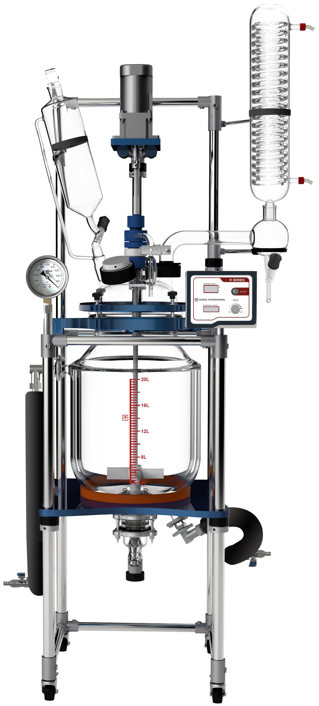 20L Single or Dual Jacketed Glass Reactor Systems